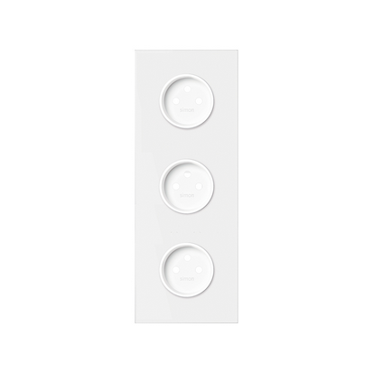 Panel 3-krotny: 3 gniazda zasilające; biały mat - 10020315-230 - KONTAKT SIMON