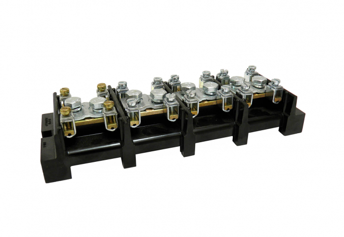 ODGAŁĘŹNIK INSTALACYJNY 4-SEGMENTOWY (ZACISK: 4X70MM2 - 4X4X16MM2) CZARNY LZ 4*70/16  - 84056007 - SIMET