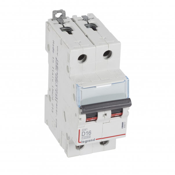 WYŁĄCZNIK NADPRĄDOWY D 16A 2-POLOWY CHARAKTERYSTYKA D SERII DX3 S 312 - 409451 - LEGRAND