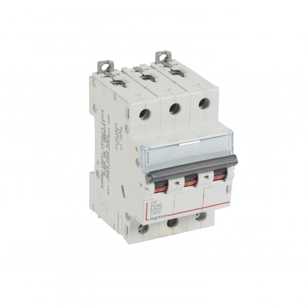WYŁĄCZNIK NADPRĄDOWY D 25A 3-POLOWY CHARAKTERYSTYKA D SERII DX3 S 313 - 409501 - LEGRAND
