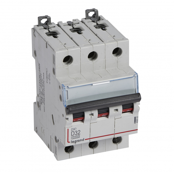 WYŁĄCZNIK NADPRĄDOWY D 32A 3-POLOWY CHARAKTERYSTYKA D SERII DX3 S 313 - 409502 - LEGRAND