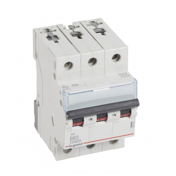 WYŁĄCZNIK NADPRĄDOWY B 63A 3-POLOWY CHARAKTERYSTYKA B SERII TX3 S 313 - 404132 - LEGRAND