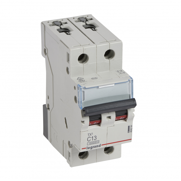 WYŁĄCZNIK NADPRĄDOWY C 13A 2-POLOWY CHARAKTERYSTYKA C SERII TX3 S 312 - 404204 - LEGRAND