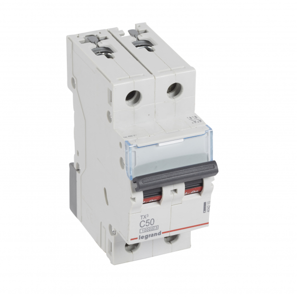 WYŁĄCZNIK NADPRĄDOWY C 50A 2-POLOWY CHARAKTERYSTYKA C SERII TX3 S 312 - 404210 - LEGRAND