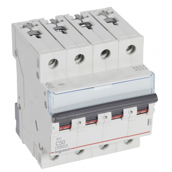 WYŁĄCZNIK NADPRĄDOWY C 50A 4-POLOWY CHARAKTERYSTYKA C SERII TX3 S 314 - 404261 - LEGRAND