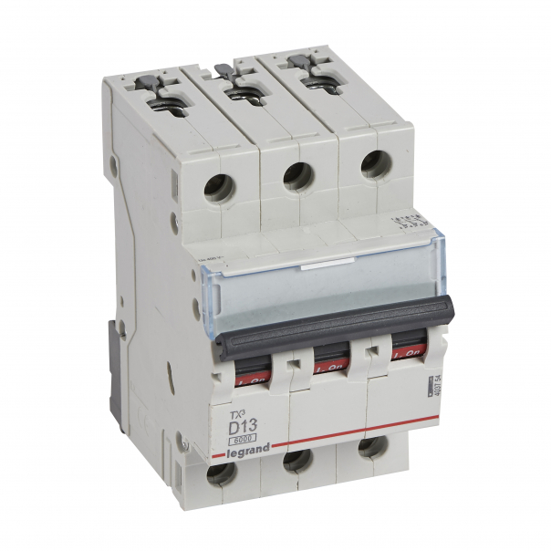 WYŁĄCZNIK NADPRĄDOWY D 13A 3-POLOWY CHARAKTERYSTYKA D SERII TX3 S 303 - 403754 - LEGRAND