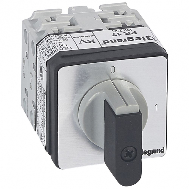 ŁĄCZNIK KRZYWKOWY 20A 4 BIEGUNY PROGRAM 0-1 PR17 - 027408 - LEGRAND