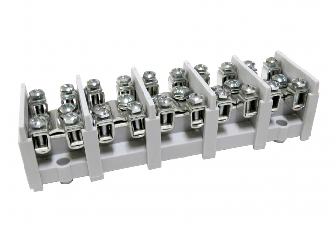 ODGAŁĘŹNIK INSTALACYJNY 5-SEGMENTOWY (ZACISK: 5X35MM2 - 5X4X16MM2) SZARY LZ 5*35/16 WYK.11  - 84025002 - SIMET