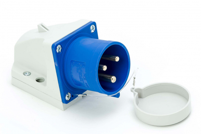 WTYCZKA 32A 2P+Z 230V odbiornikowa z zatyczką IP44 - 523-6t - PCE