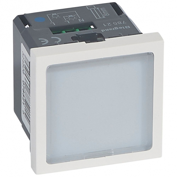 SYGNALIZATOR ŚWIETLNY LED 0,2/1W- 2 MODUŁY NIEBIESKI 230V~ MOSAIC - 078521 - LEGRAND