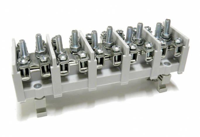 ODGAŁĘŹNIK INSTALACYJNY 5-SEGMENTOWY (ZACISK: 5X2X35MM2 - 5X4X16MM2) NA TS 35 SZARY LZ 5*35/16 WYK.22  - 84028002 - SIMET