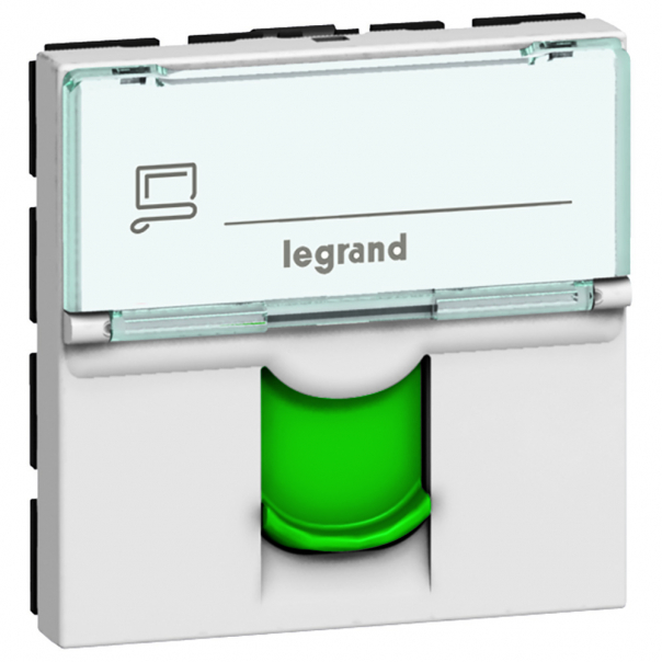GNIAZDO 1XRJ45 KAT6A STP ZIELONE MOSAIC - 076524 - LEGRAND