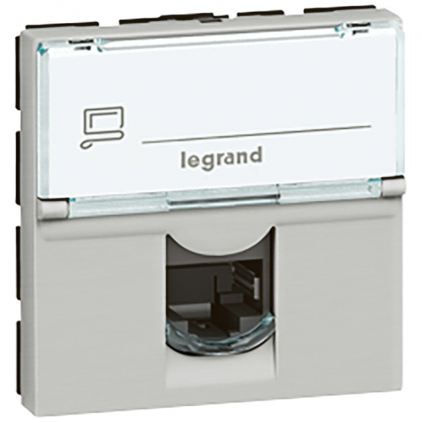 GNIAZDO 1XRJ45 KAT6 FTP ALU MOSAIC - 079465 - LEGRAND