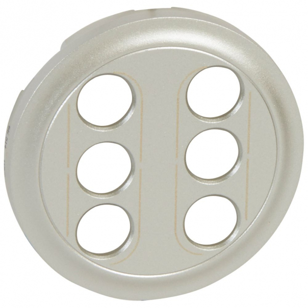 PLAKIETKA GNIAZD 2X3XRCA/YUV/ TYTANOWA CELIANE - 068514 - LEGRAND