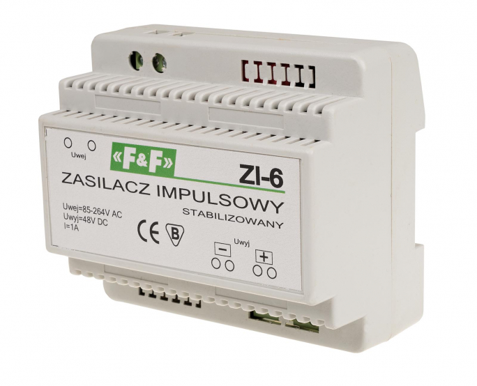 Zasilacz impulsowy 48V DC 1A ZI-6 - ZI-6 - F&F