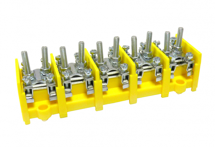 ODGAŁĘŹNIK INSTALACYJNY 5-SEGMENTOWY (ZACISK: 5X2X25MM2 - 5X4X10MM2) ŻÓŁTY LZ 5*25/10 WYK.12  - 84084004 - SIMET
