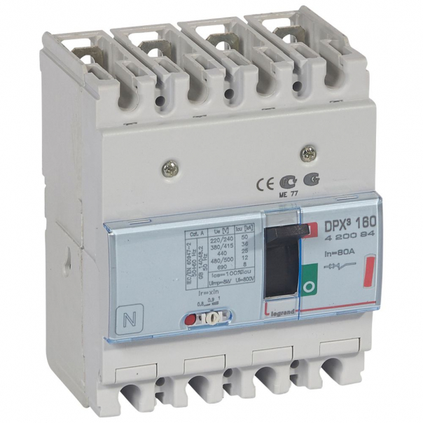 WYŁĄCZNIK 80A 4-POLOWY 36KA DPX3 160 - 420094 - LEGRAND