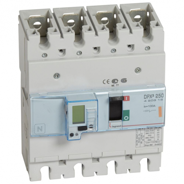 WYŁĄCZNIK 100A 4-POLOWY 25KA DPX3 250 EL - 420315 - LEGRAND