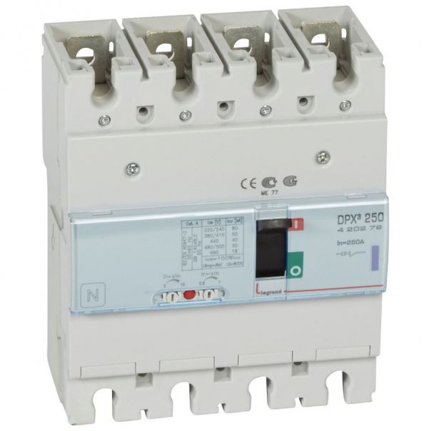 WYŁĄCZNIK MOCY 250A 4-POLOWY 50KA DPX3 250 - 420279 - LEGRAND