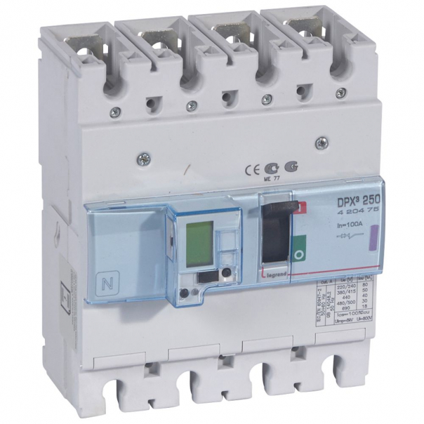 WYŁĄCZNIK 100A 4-POLOWY 50KA DPX3 250 EL+P - 420475 - LEGRAND