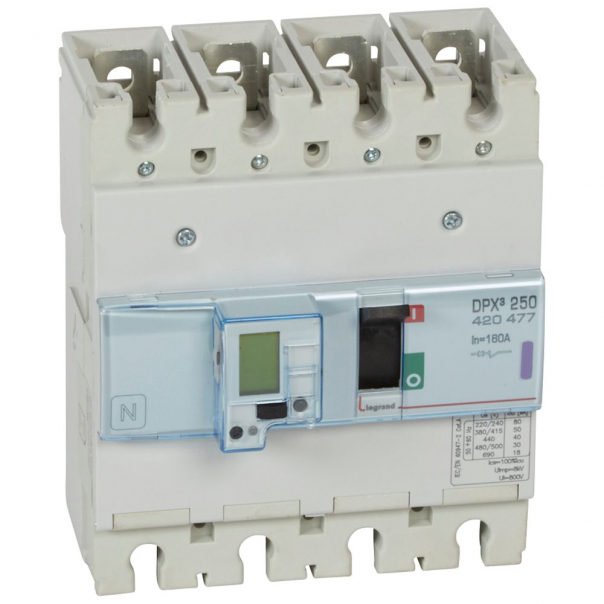 WYŁĄCZNIK MOCY 160A 4-POLOWY 50KA DPX3 250 EL+P - 420477 - LEGRAND