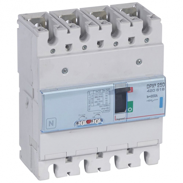 WYŁĄCZNIK MOCY 200A 4-POLOWY 70KA DPX3 250 - 420618 - LEGRAND
