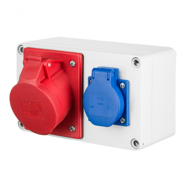 ROZDZIELNICA N/T IP 44 RS GNIAZDO POJEDYŃCZE Z UZIEMIENIEM GNIAZDO SIŁOWE 16A - 6202-00 - ELEKTRO-PLAST NASIELSK