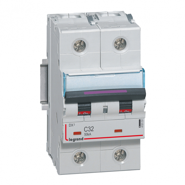 WYŁĄCZNIK NADPRĄDOWY C 32A 2-POLOW 50KA DX3 S322 - 410151 - LEGRAND
