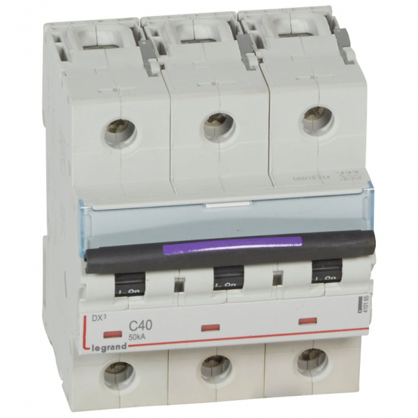 WYŁĄCZNIK NADPRĄDOWY C 40A 3-POLOWY 50KA DX3 S323 - 410165 - LEGRAND