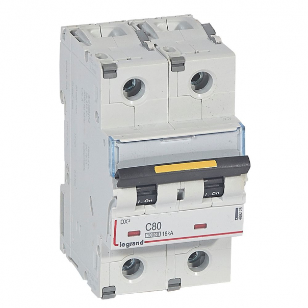 WYŁĄCZNIK NADPRĄDOWY C 80A 2-POLOWY SERII DX3 S 312 - 409228 - LEGRAND