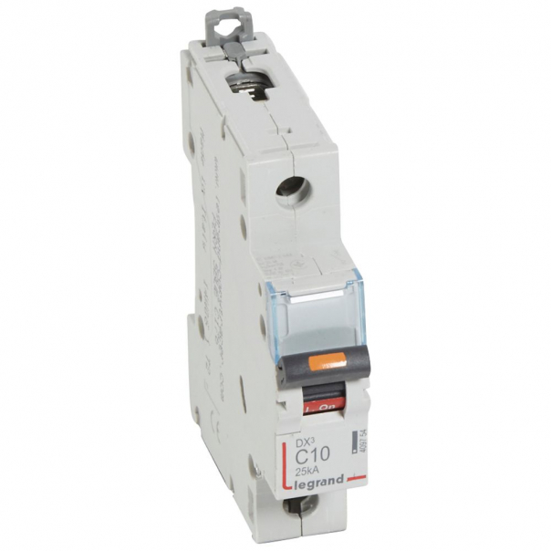 WYŁĄCZNIK NADPRĄDOWY C 10A 1-POLOWY 25KA DX3 S321 - 409754 - LEGRAND