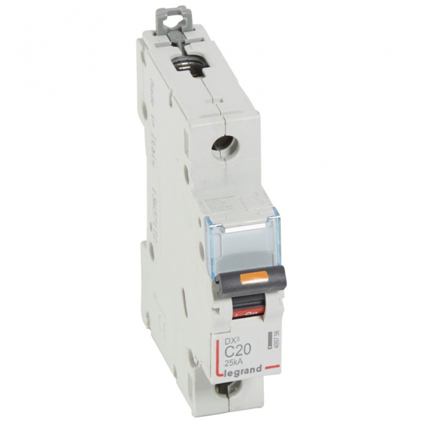 WYŁĄCZNIK NADPRĄDOWY C 20A 1-POLOWY 25KA DX3 S321 - 409756 - LEGRAND
