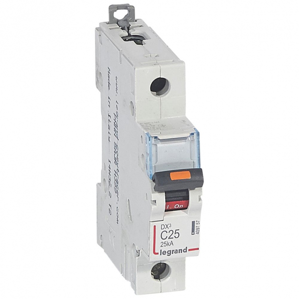 WYŁĄCZNIK NADPRĄDOWY C 25A 1-POLOWY 25KA DX3 S321 - 409757 - LEGRAND