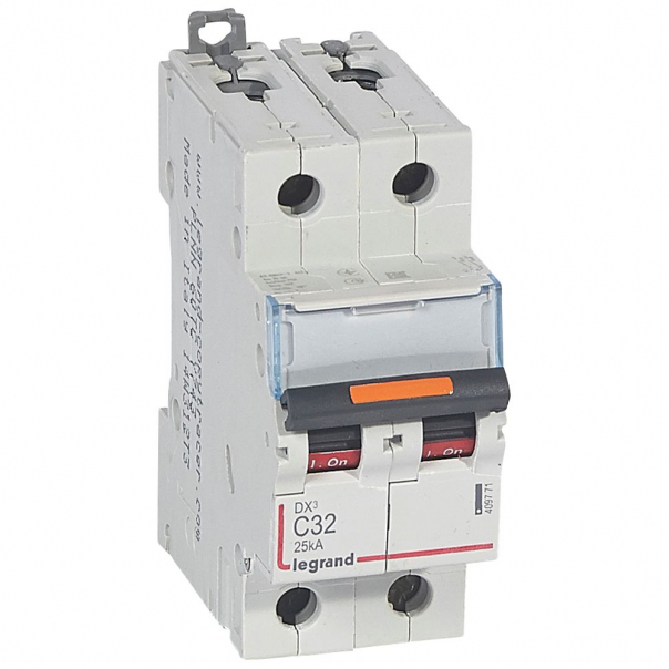 WYŁĄCZNIK NADPRĄDOWY C 32A 2-POLOWY 25KA DX3 S322 - 409771 - LEGRAND