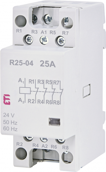 STYCZNIK MODUŁOWY 25A 4 STYKI ROZWIERNE (2 MOD. 4 BIEG.) R 25-04 24V - 002462351 - ETI