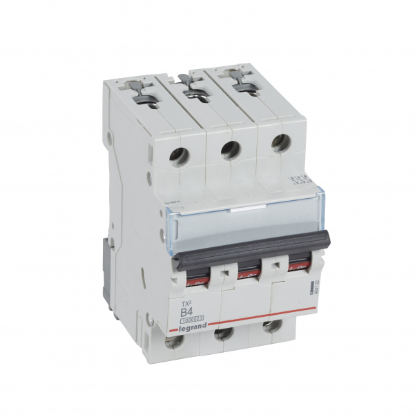 WYŁĄCZNIK NADPRĄDOWY B 4A 3 POLOWY CHARAKTERYSTYKA B SERII TX3 S313 - 404122 - LEGRAND