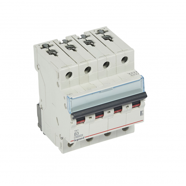 WYŁĄCZNIK NADPRĄDOWY B 3A 4 POLOWY CHARAKTERYSTYKA B SERII TX3 S314 - 404149 - LEGRAND