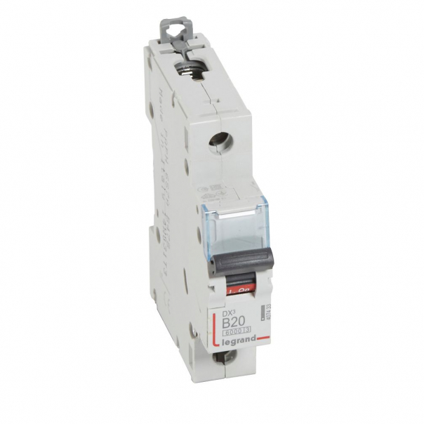 WYŁĄCZNIK NADPRĄDOWY B 20A 1-POLOWY SERII DX3 S 301 - 407433 - LEGRAND