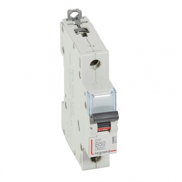 WYŁĄCZNIK NADPRĄDOWY B 50A 1-POLOWY SERII DX3 S 301 - 407437 - LEGRAND