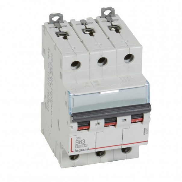 WYŁĄCZNIK NADPRĄDOWY B 63A 3-POLOWY CHARAKTERYSTYKA B SERII DX3 S303 - 407567 - LEGRAND