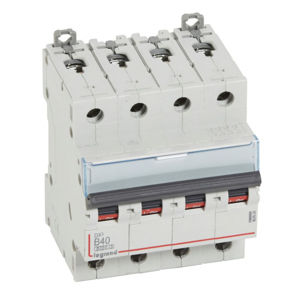 WYŁĄCZNIK NADPRĄDOWY B 40A 4-POLOWY SERII DX3 S304 - 407628 - LEGRAND