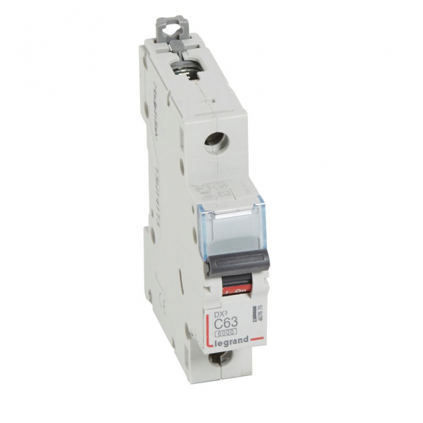 WYŁĄCZNIK NADPRĄDOWY C 63A 1-POLOWY CHARAKTERYSTYKA C SERII DX3 S301 - 407676 - LEGRAND