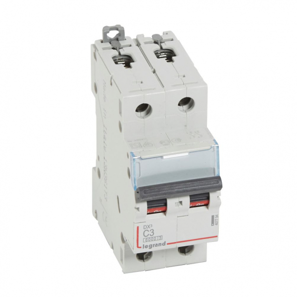 WYŁĄCZNIK NADPRĄDOWY C 3A 2-POLOWY CHARAKTERYSTYKA C SERII DX3 S302 - 407794 - LEGRAND