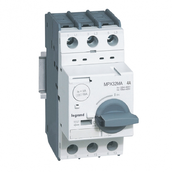 WYŁĄCZNIK SILNIKOWY 4A TYLKO Z WYZWALACZEM MAGNETYCZNYM MPX3 32MA - 417347 - LEGRAND