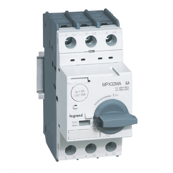 WYŁĄCZNIK SILNIKOWY 6A TYLKO Z WYZWALACZEM MAGNETYCZNYM MPX3 32MA - 417348 - LEGRAND