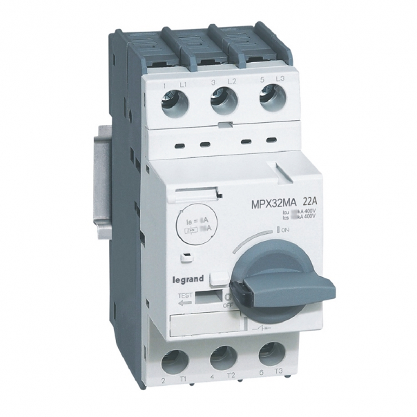 WYŁĄCZNIK SILNIKOWY 22A TYLKO Z WYZWALACZEM MAGNETYCZNYM MPX3 32MA - 417353 - LEGRAND