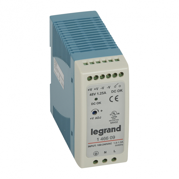 ZASILACZ STABILIZOWANY 1-FAZOWY 240V/48V 1A - 146609 - LEGRAND
