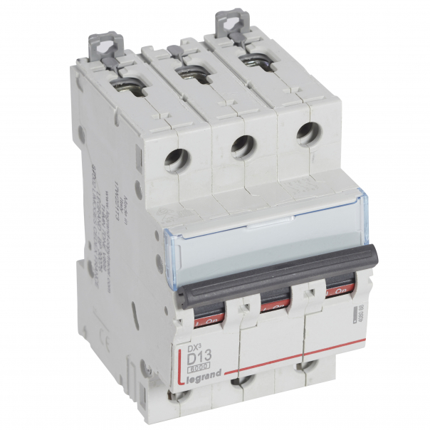 WYŁĄCZNIK NADPRĄDOWY D 13A 3 POLOWY CHARAKTERYSTYKA D SERII DX3 S 303 - 408088 - LEGRAND
