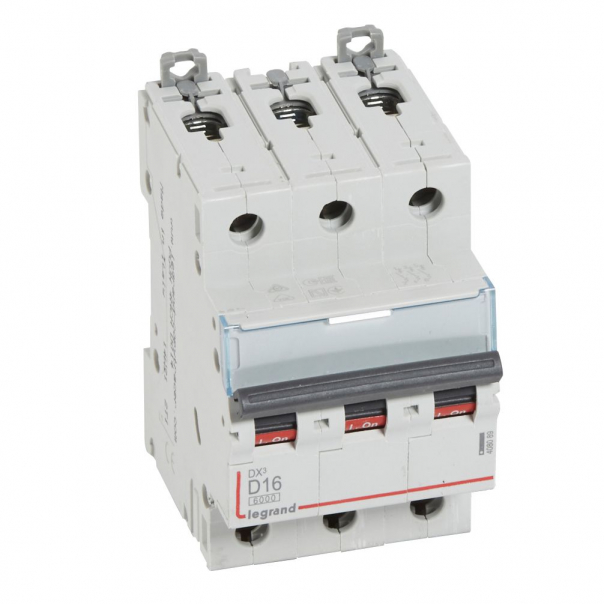 WYŁĄCZNIK NADPRĄDOWY D 16A 3 POLOWY CHARAKTERYSTYKA D SERII DX3 S 303 - 408089 - LEGRAND