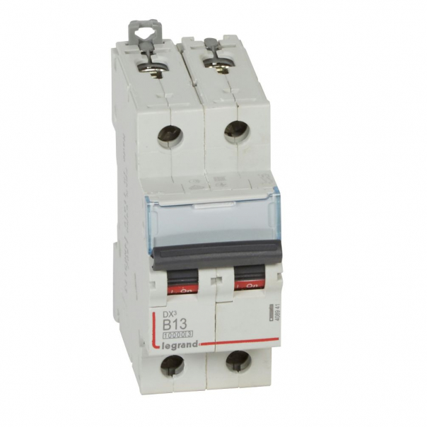 WYŁĄCZNIK NADPRĄDOWY B 13A 2 POLOWY CHARAKTERYSTYKA B SERII DX3 S 312 - 408941 - LEGRAND